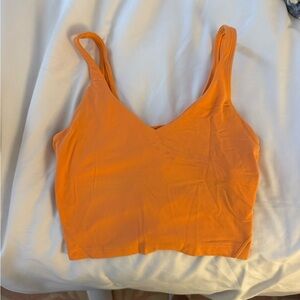 Orange Cropped Tank Top
